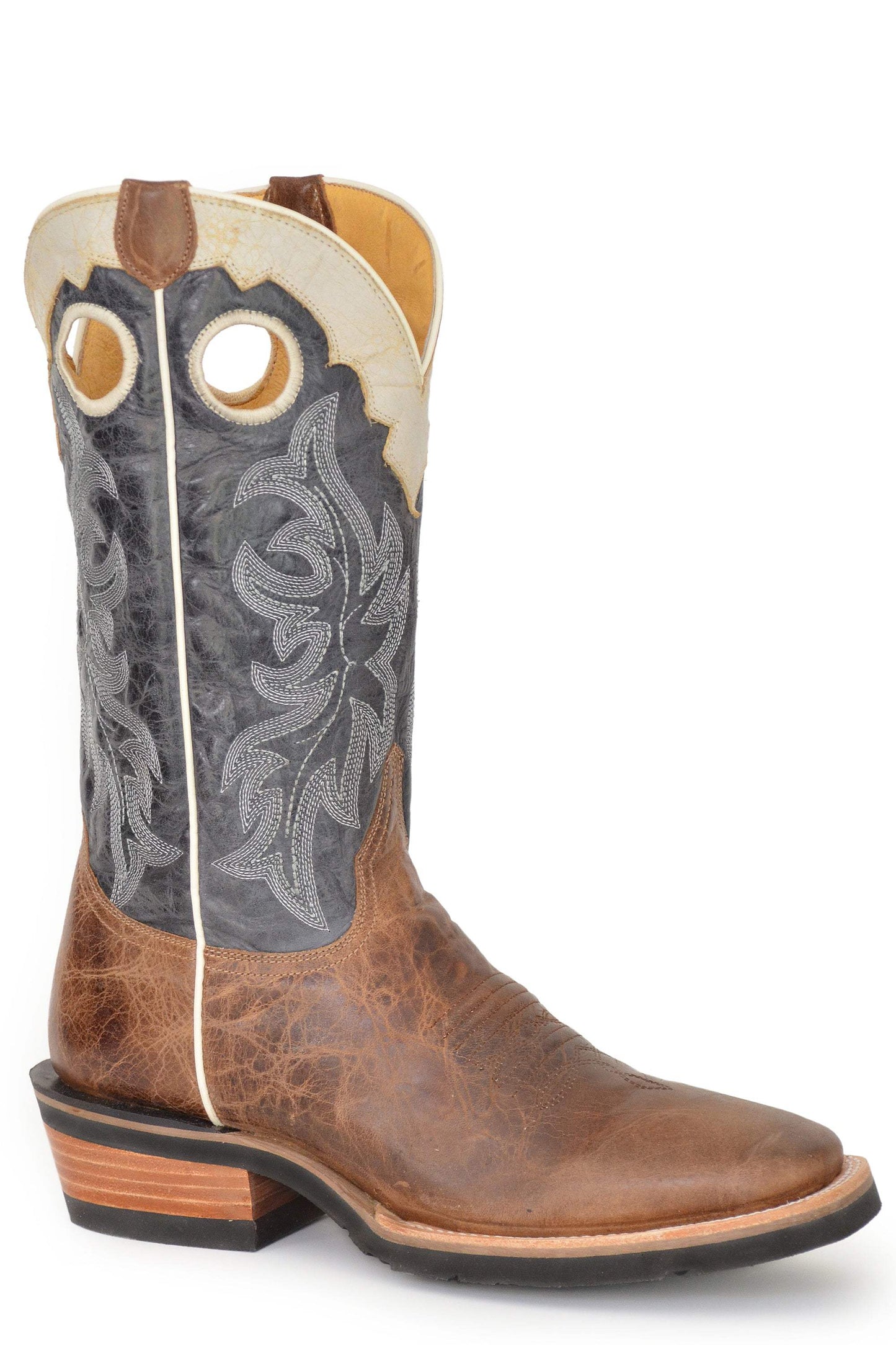 Roper Mens Crownshed Tan Leather Vamp White Crown - Roper - Flyclothing LLC
