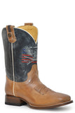 Roper Mens Burnished Tan Leather Vamp Vintage - Roper