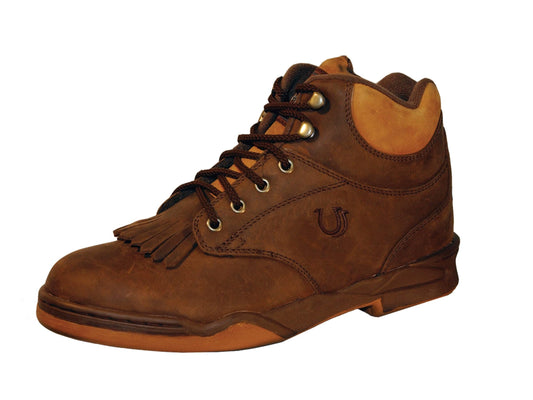 Roper Womens Kiltie Horseshoe Brown And Amber With Steel Shank