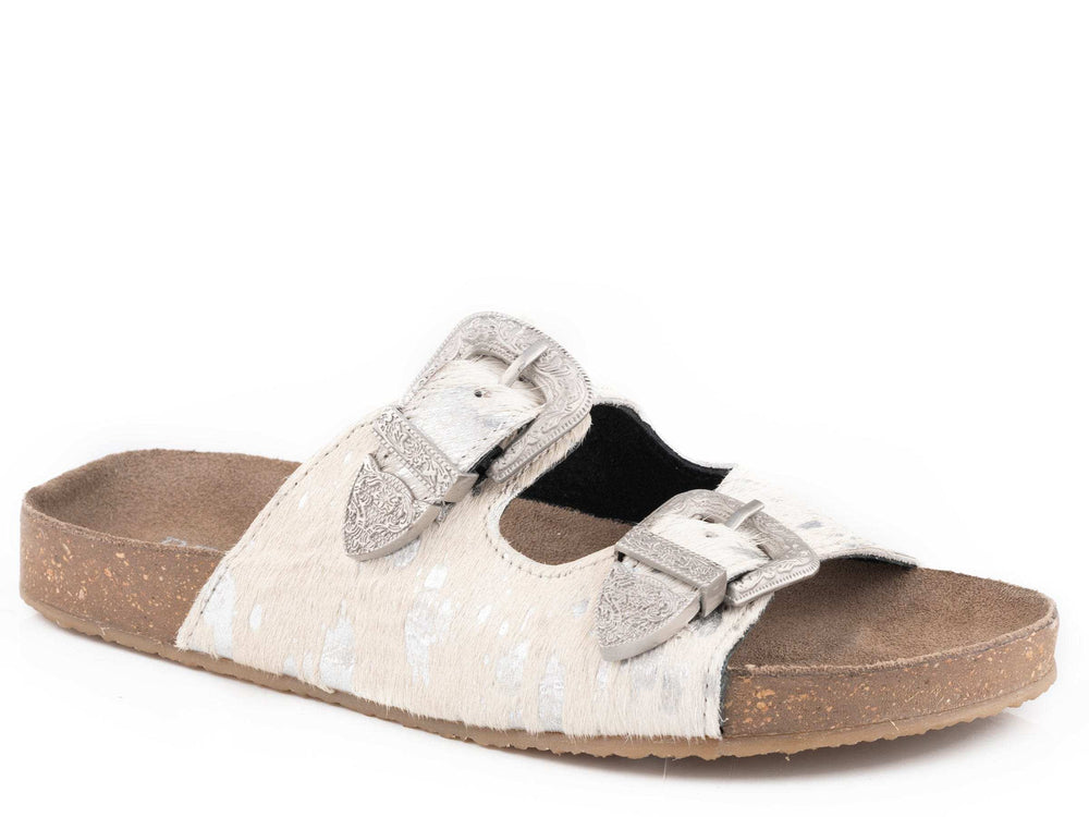 Roper Womens White And Silver Hair On Hide Leather - Roper - Flyclothing LLC