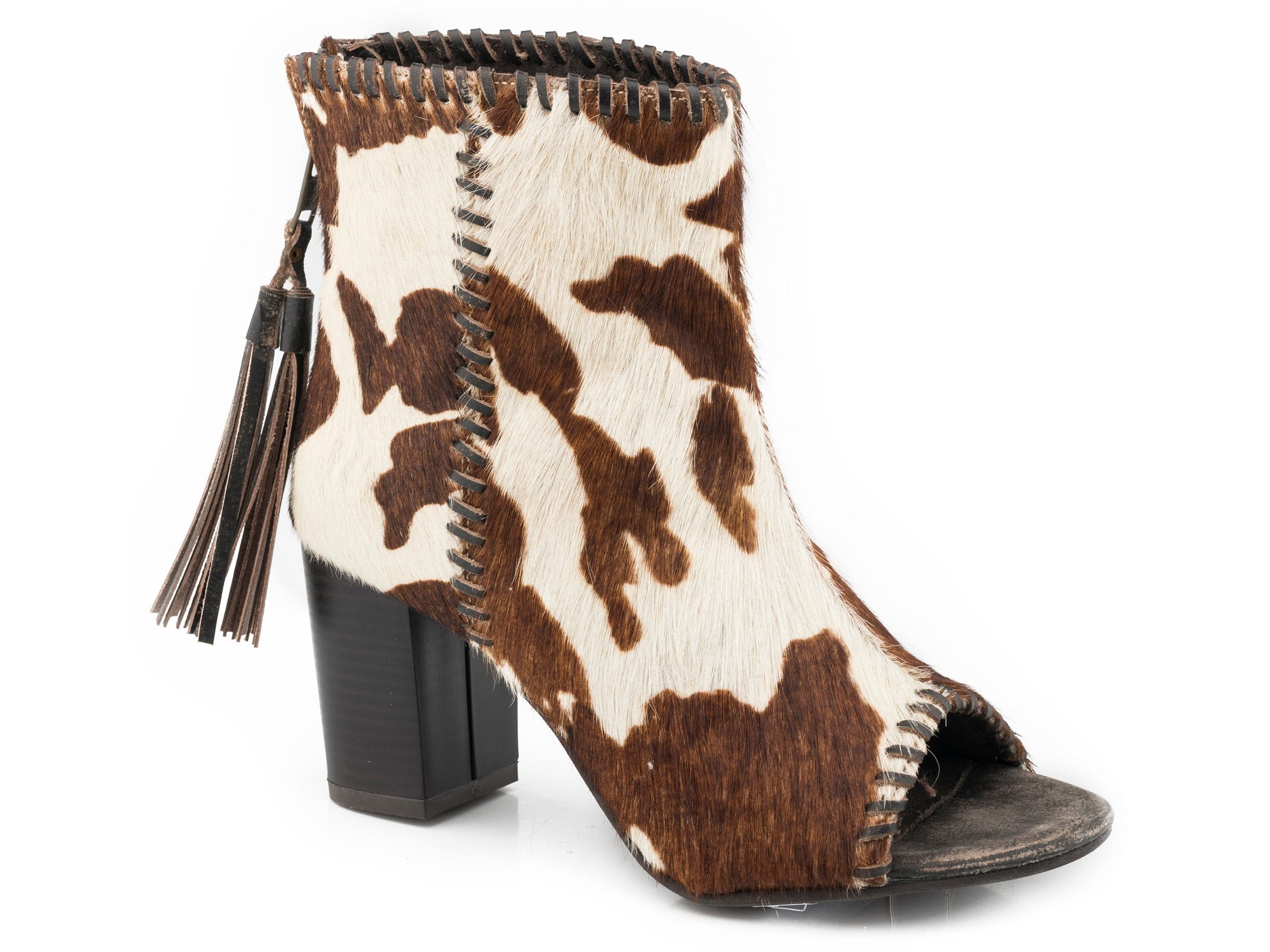 Roper Womens Cow Hair On Hide Leather Sandal