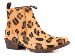 Roper Womens Leopard Hair On Hide With Side Gore Boot