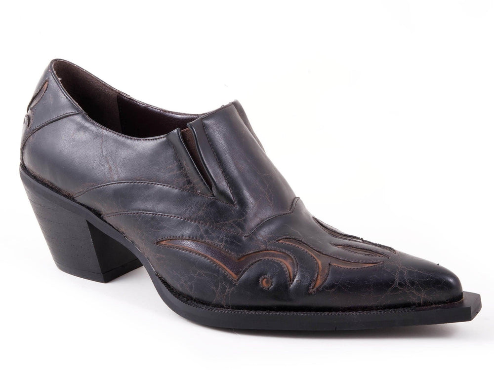 ROPER WOMENS FASHION ANKLE SHOE BOOT VINTAGE BLACK FAUX LEATHER - Roper