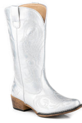 Roper Womens Metallic Silver Faux Leather - Roper