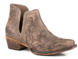 Roper Womens Snip Toe Brown Faux Leather Ankle Boot - Roper - Flyclothing LLC