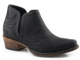 Roper Womens Snip Toe Black Faux Leather - Roper