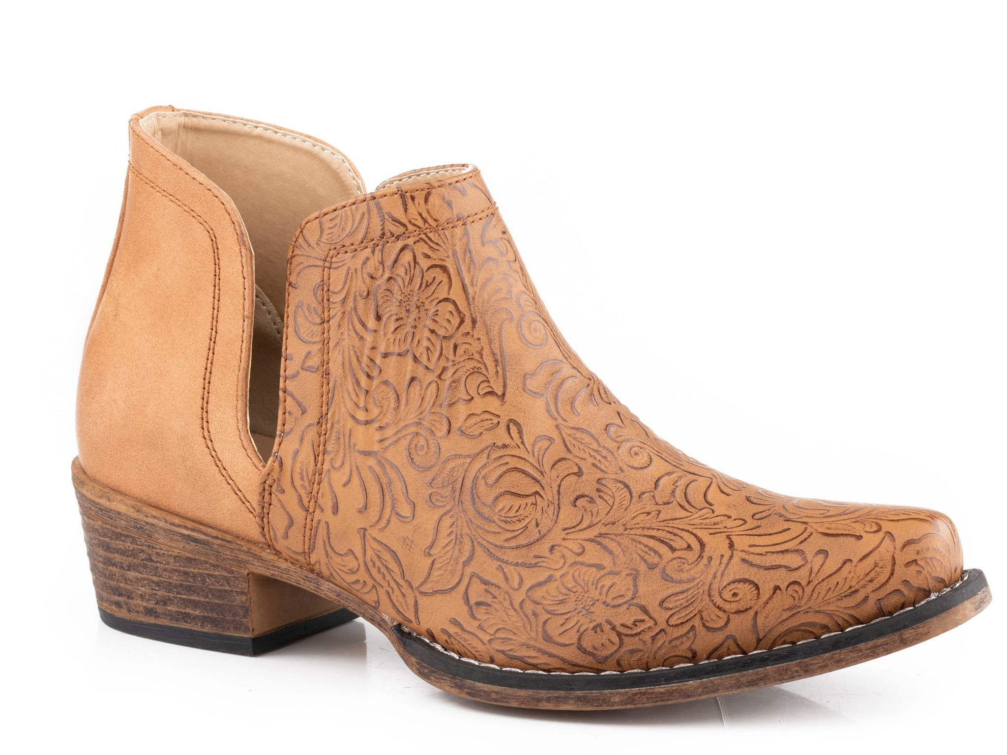 Roper Womens Snip Toe Tan Faux Leather - Roper - Flyclothing LLC