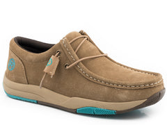 Roper Womens Tan Suede Leather All Over