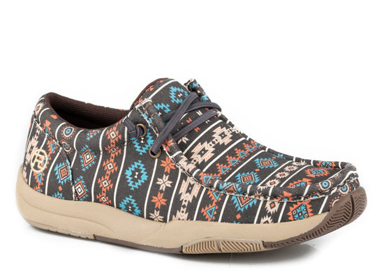 Roper Womens Multi Aztec Printed Canvas Shoe - Roper
