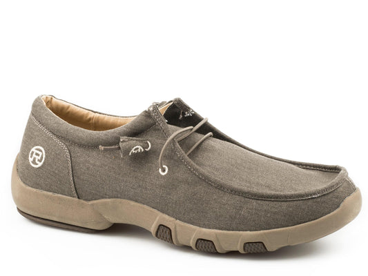 Roper Womens Brown Stretch Fabric Chukka With Two Eyelets  Elastic Laces - Roper