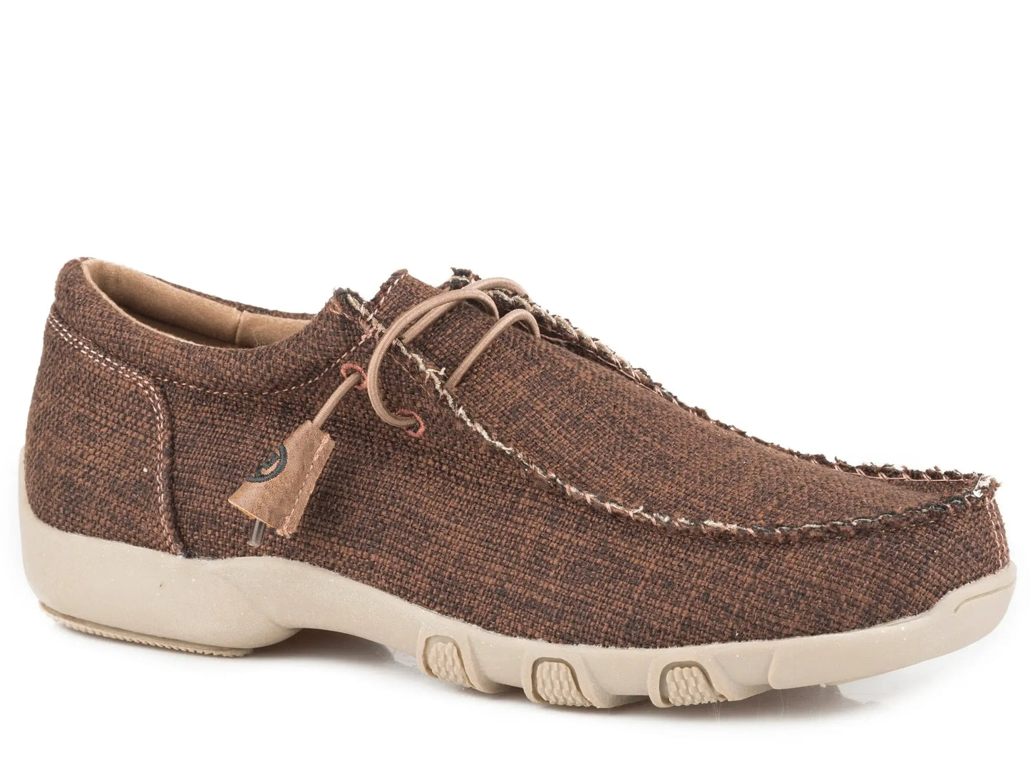 Roper Womens Brown Tweed Fabric Chukka With Two Eyelets Elastic Laces - Roper - Flyclothing LLC