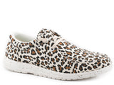 Roper Womens Creme Leopard Canvas Upper - Roper