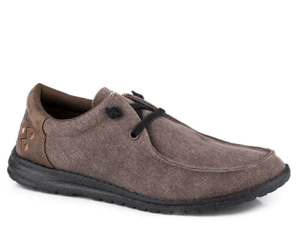 Roper Womens Brown Canvas With Aztec Embroidery - Roper