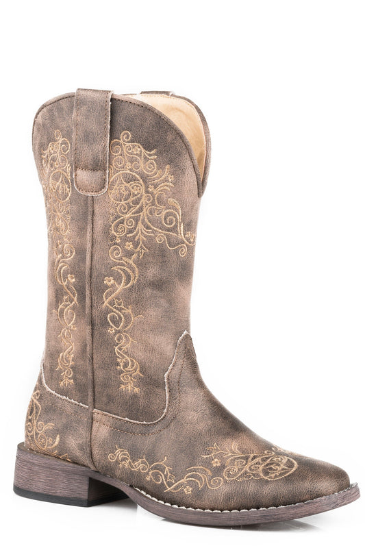 Roper Womens Brown Faux Leather Square Toe - Roper
