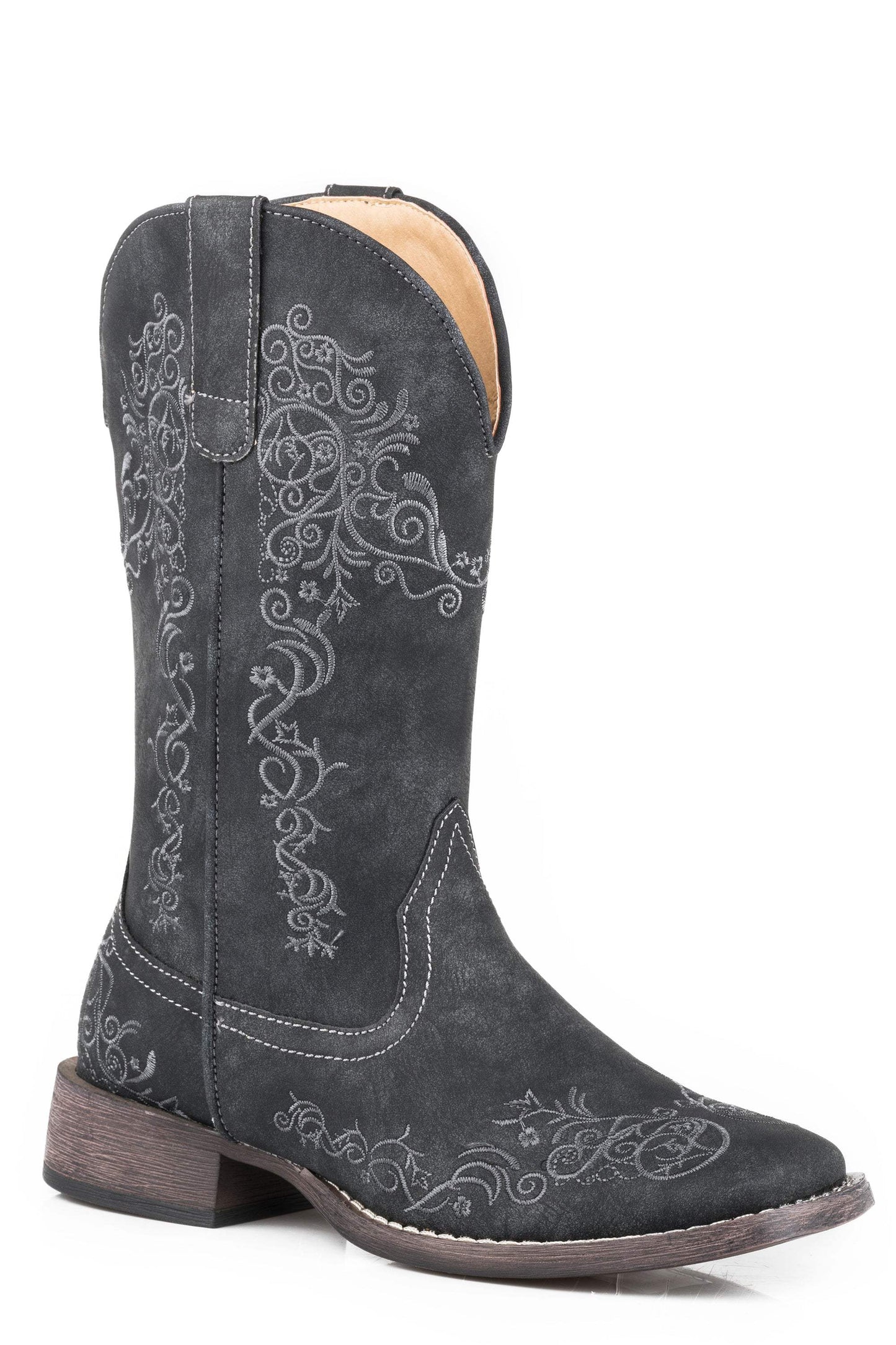 Roper Womens Black Faux Leather Square Toe - Roper - Flyclothing LLC