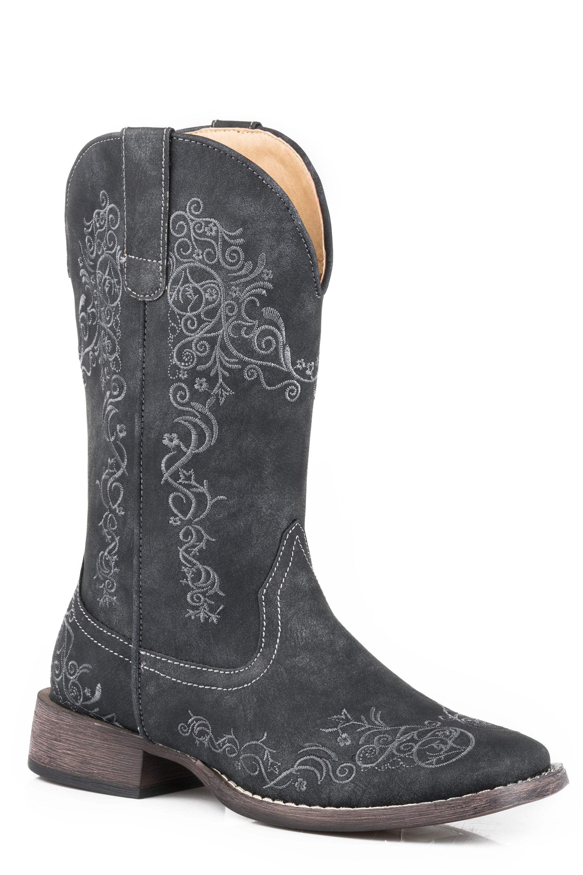 Roper Womens Black Faux Leather Square Toe - Roper - Flyclothing LLC