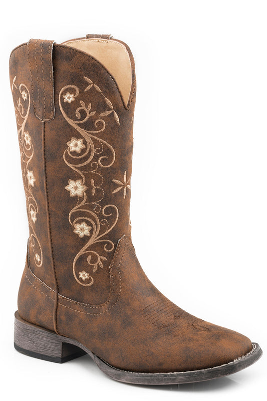 Roper Womens Brown Faux Leather Square Toe - Roper