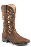 Roper Womens Brown Faux Leather Square Toe - Roper