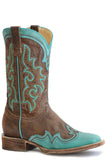 Roper Womens Vintage Brown Leather Vamp And Shaft Boot - Roper