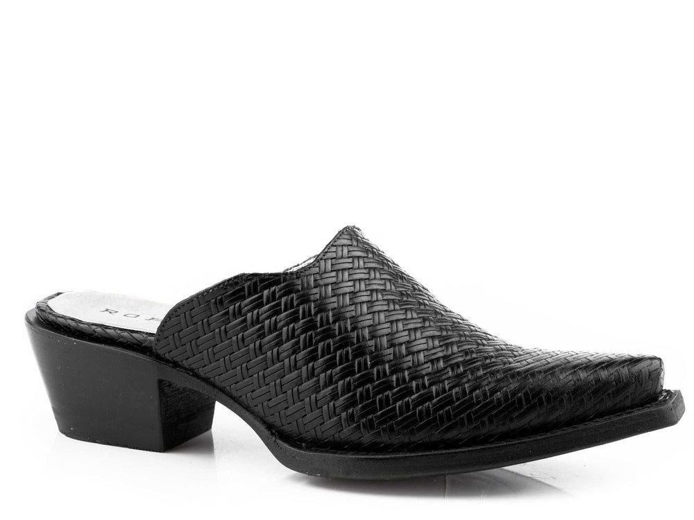 Roper Womens Embossed Black Basketweave Leather - Roper - Flyclothing LLC