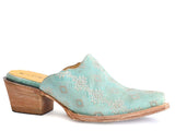 Roper Womens All Over Waxy Light Blue Leather Boot - Roper