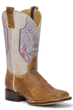 Roper Womens Waxy Tan Leather Vamp Boot - Roper