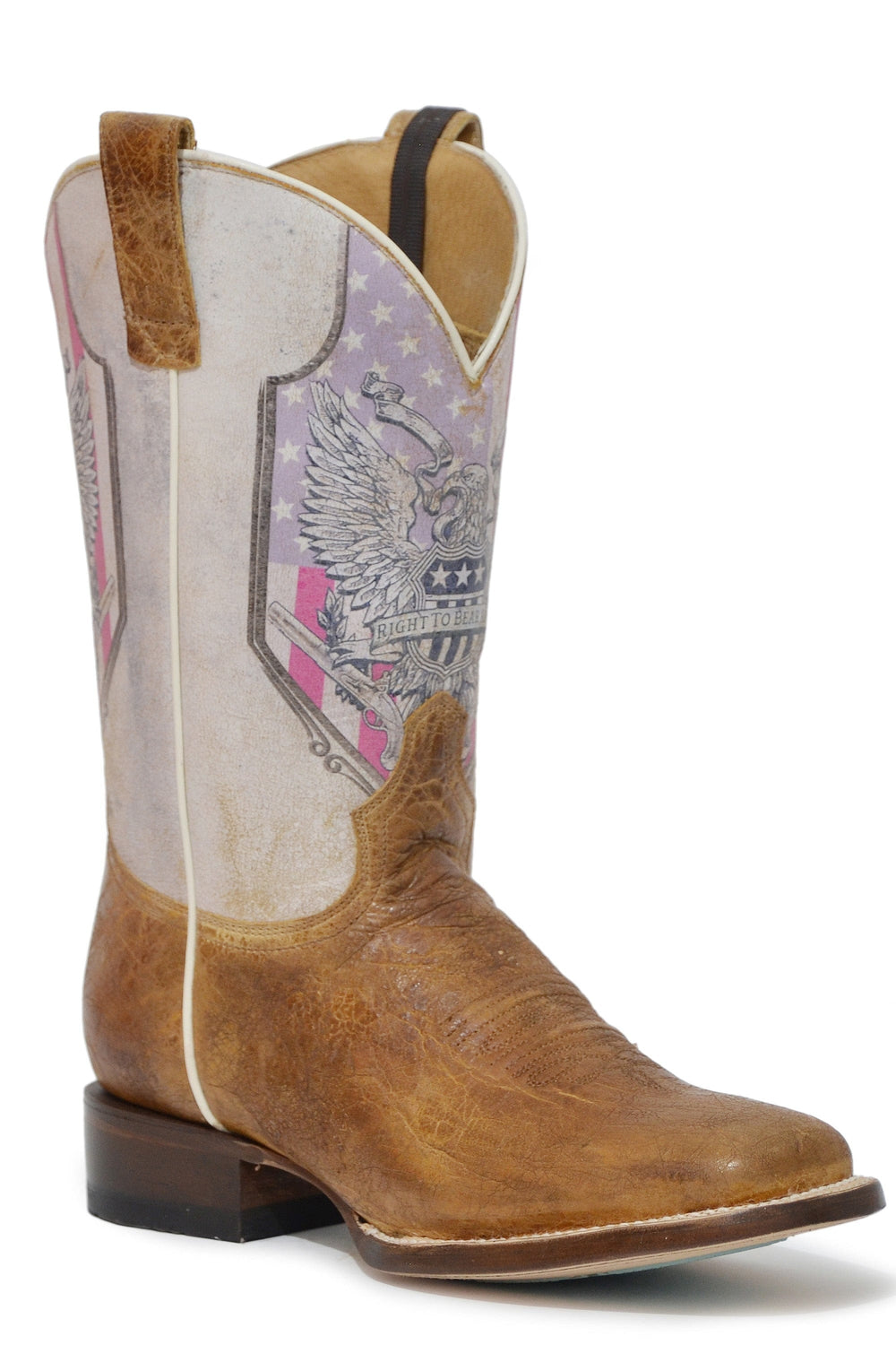 Roper Womens Waxy Tan Leather Vamp - Roper
