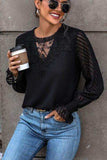 Lace Detail Smocked Flounce Sleeve Blouse - Trendsi - Flyclothing LLC