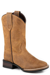 Roper Big Boys Tan Oiled Suede Leather