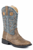 ROPER BIG ROPER BOYS DISTRESSED BROWN WITH SADDLE VAMP - Roper