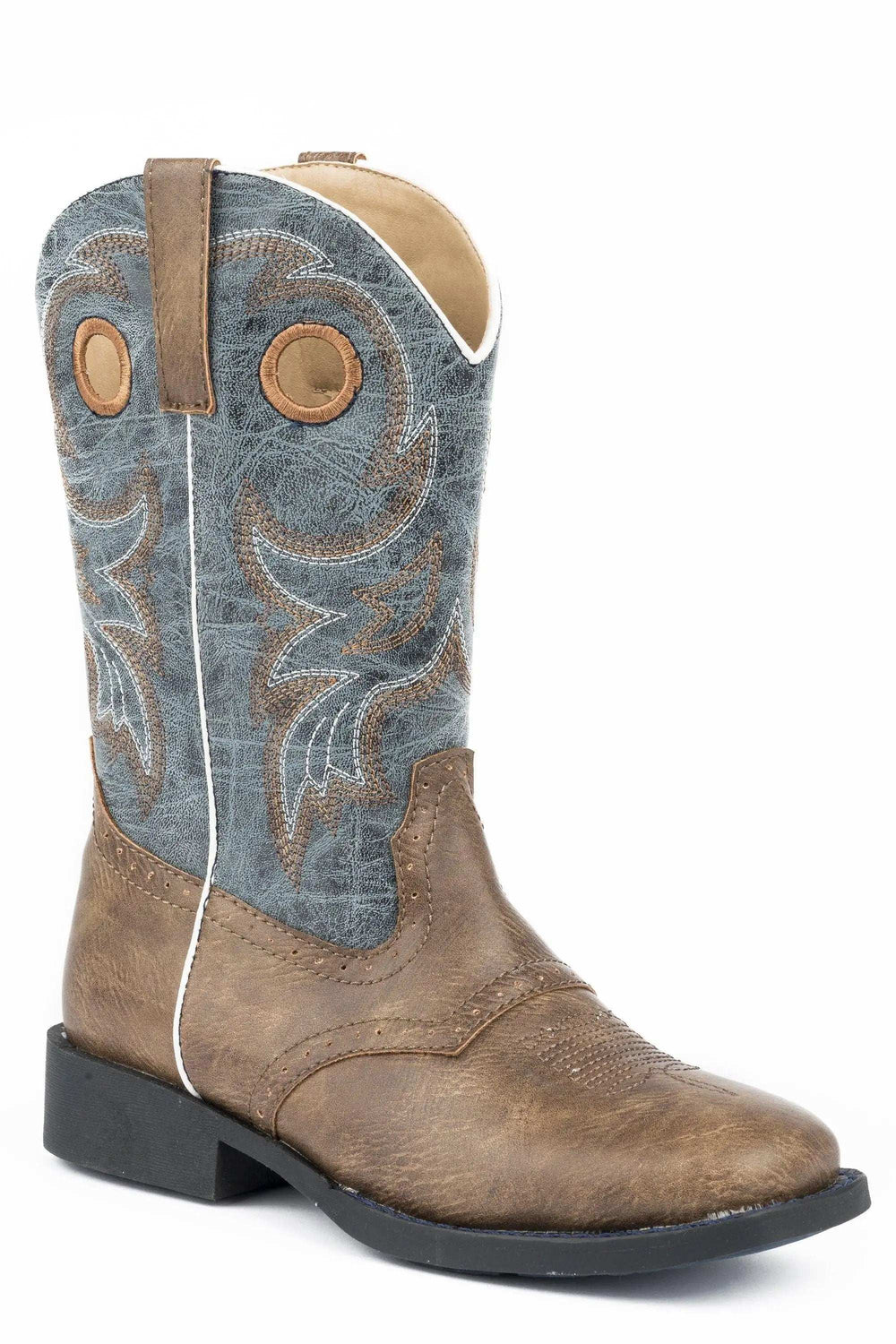 ROPER BIG ROPER BOYS DISTRESSED BROWN WITH SADDLE VAMP - Roper - Flyclothing LLC