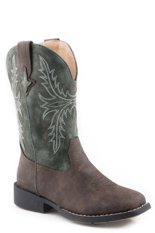 Roper Big Boys Vintage Brown Vamp Boot - Roper