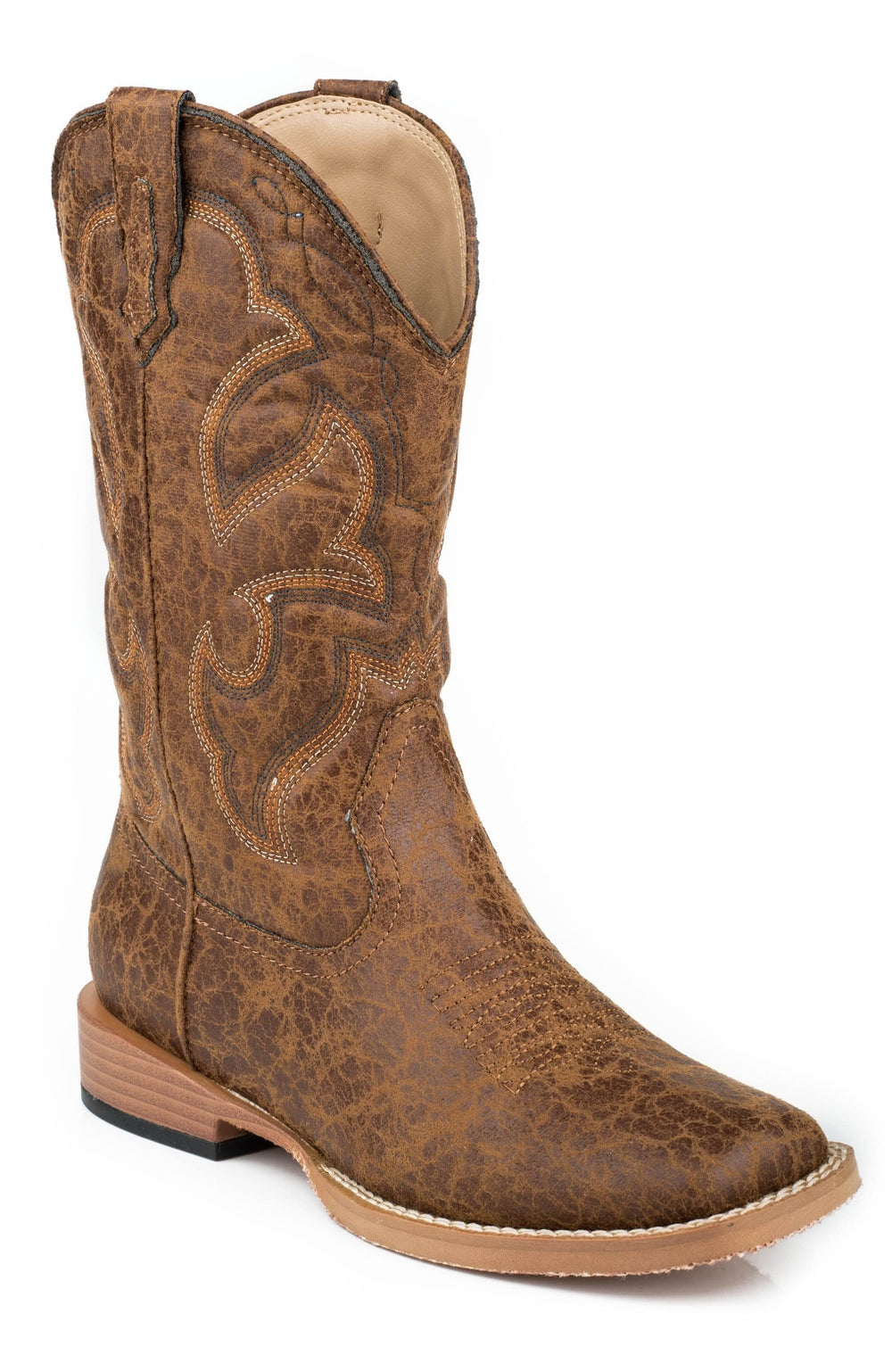 Roper Big Boys All Over Tan Vintage Faux Leather - Roper
