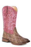 Roper Big Girls Brown And Raspberry - Roper