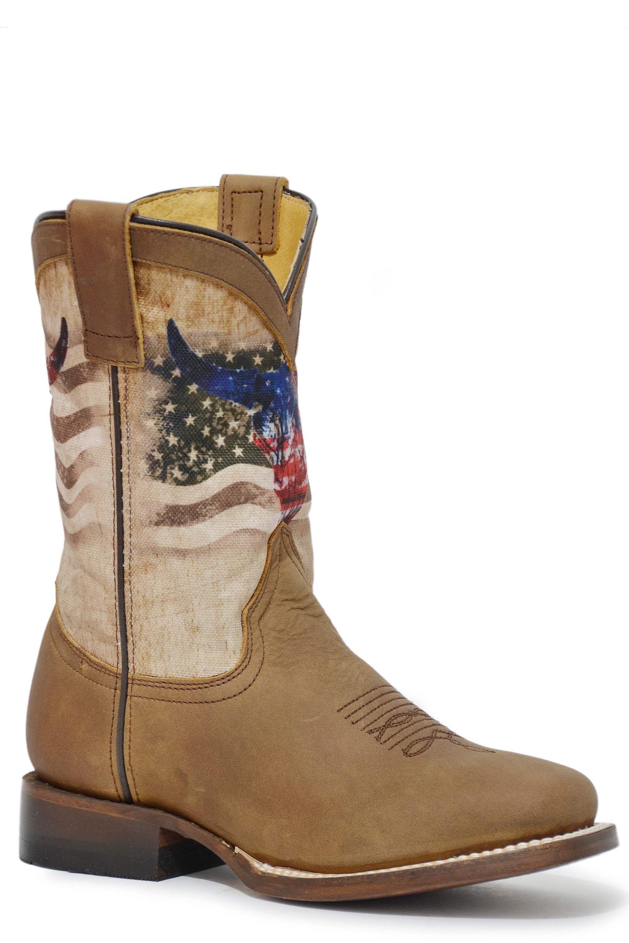 Roper Big Boys Oiled Tan Leather Vamp And Crown - Roper - Flyclothing LLC
