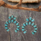 Artificial Turquoise Drop Earrings - Trendsi