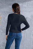 Halter Neck Long Sleeve Sweater - Trendsi - Flyclothing LLC