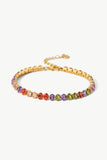 18K Gold Plated Multicolored Zircon Bracelet - Trendsi