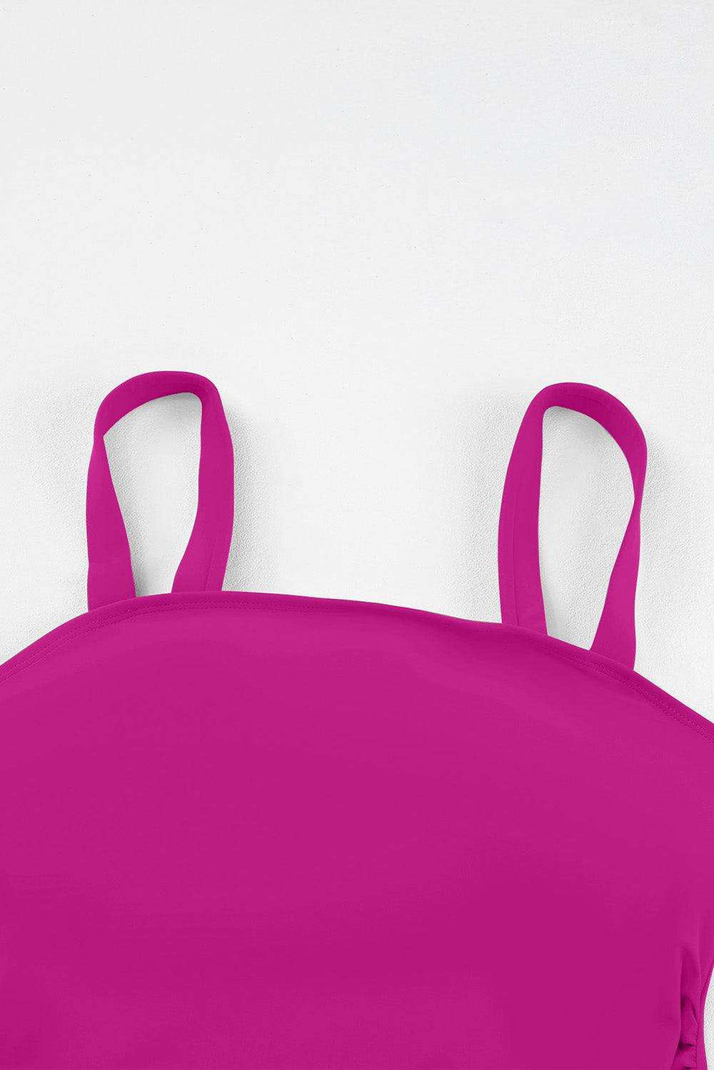 Ruched Slit Tankini Set - Trendsi - Flyclothing LLC