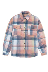 Plaid Dropped Shoulder Shacket - Trendsi
