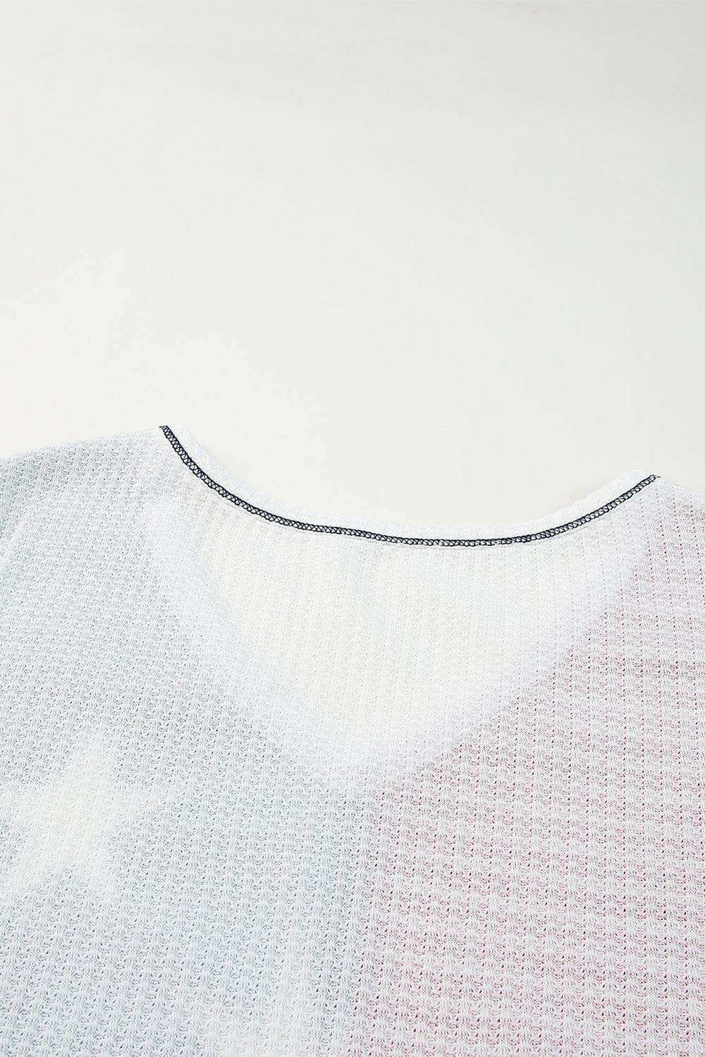 Star and Stripe V-Neck Top - Trendsi - Flyclothing LLC