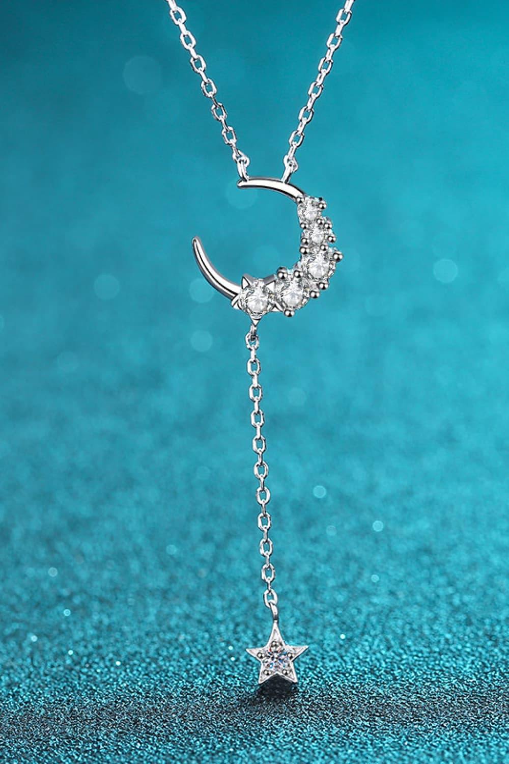 Star & Moon Moissanite Necklace - Trendsi