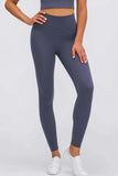 Feel Like Skin Elastic Waistband Yoga Leggings - Trendsi - Flyclothing LLC