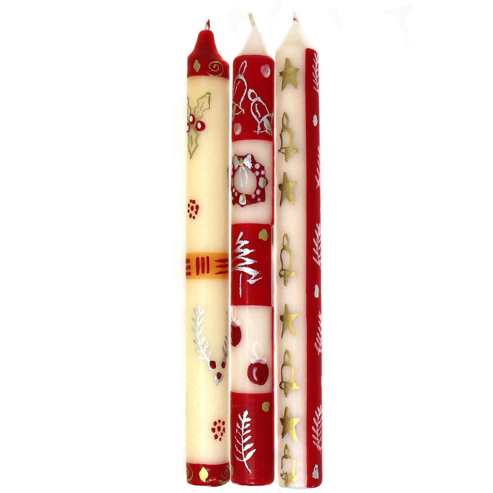 Tall Hand Painted Candles - Three in Box - Kimeta Design - Nobunto - Nobunto - Flyclothing LLC