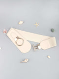 PU Elastic Wide Belt with Alloy Buckle - Trendsi - Flyclothing LLC