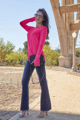 Basic Bae Full Size Round Neck Long Sleeve T-Shirt - Trendsi - Flyclothing LLC