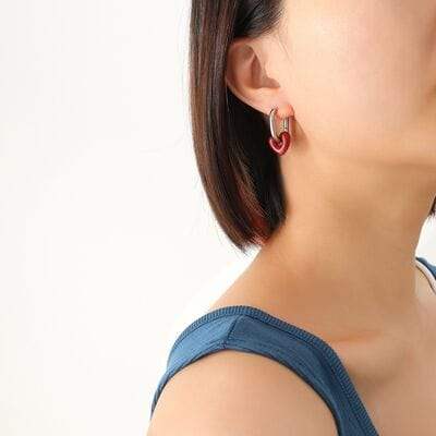 Heart Titanium Steel Earrings - Trendsi - Flyclothing LLC