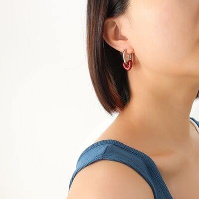 Heart Titanium Steel Earrings - Trendsi