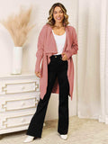 Long Sleeve Open Front Longline Cardigan - Trendsi - Flyclothing LLC