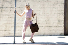 Kiko Leather Cross Over Tote - Kiko